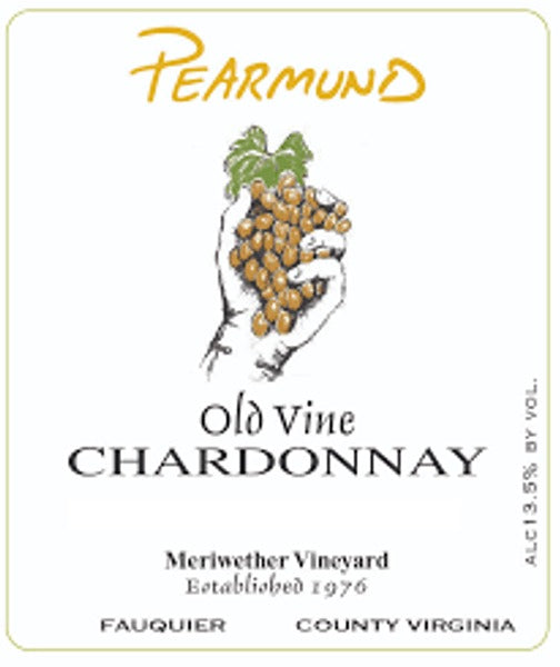 Pearmund Cellars Old Vine Chardonnay Fauquier Middleburg Virginia 2022
