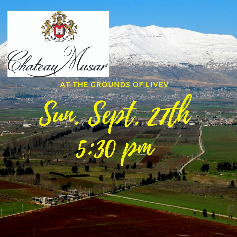 Ch. Musar Wine Dinner - Sunday September 27th @ 5:30 pm
