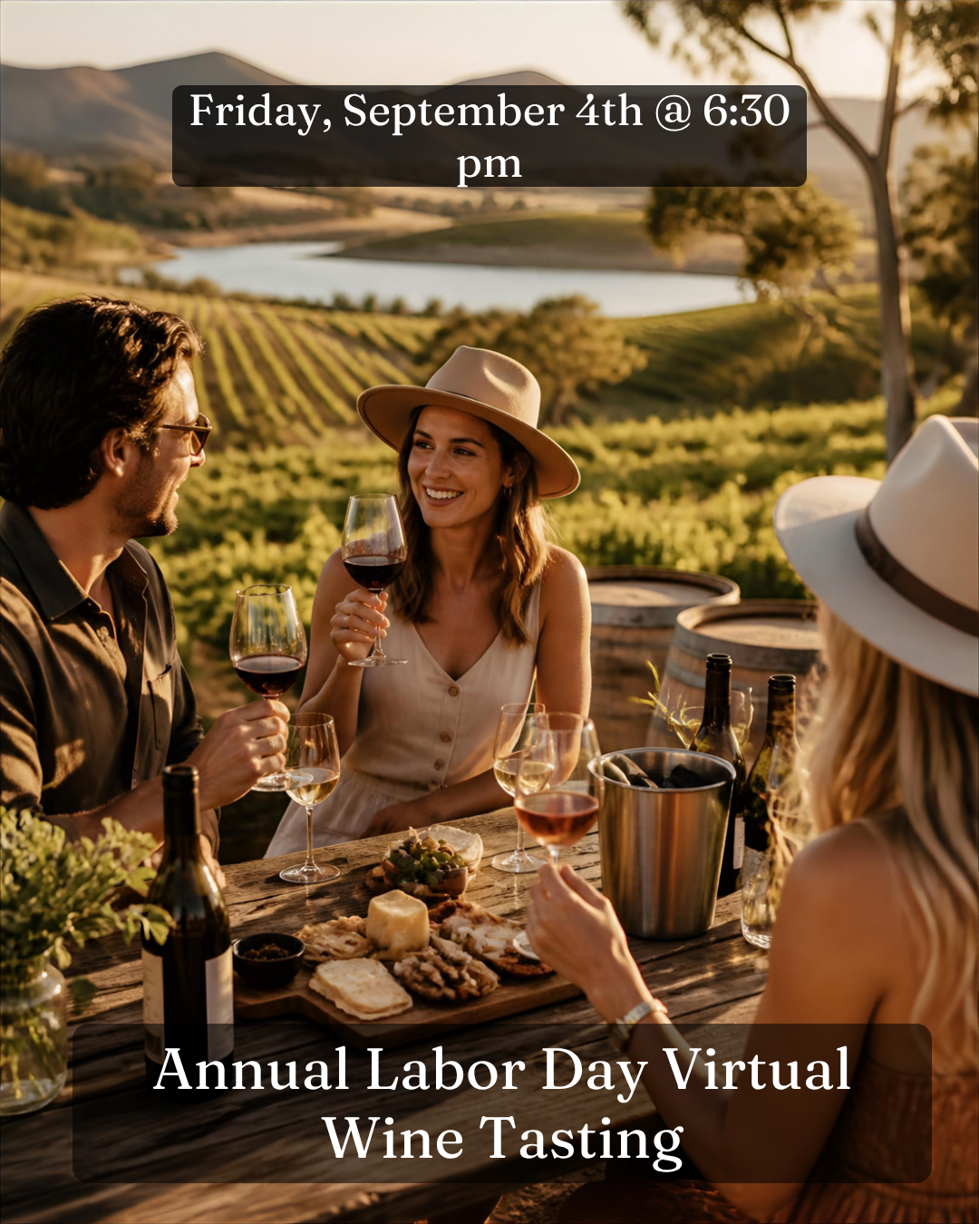 Annual Labor Day Virtual Wine Tasting Friday September 4th @ 6:30 pm