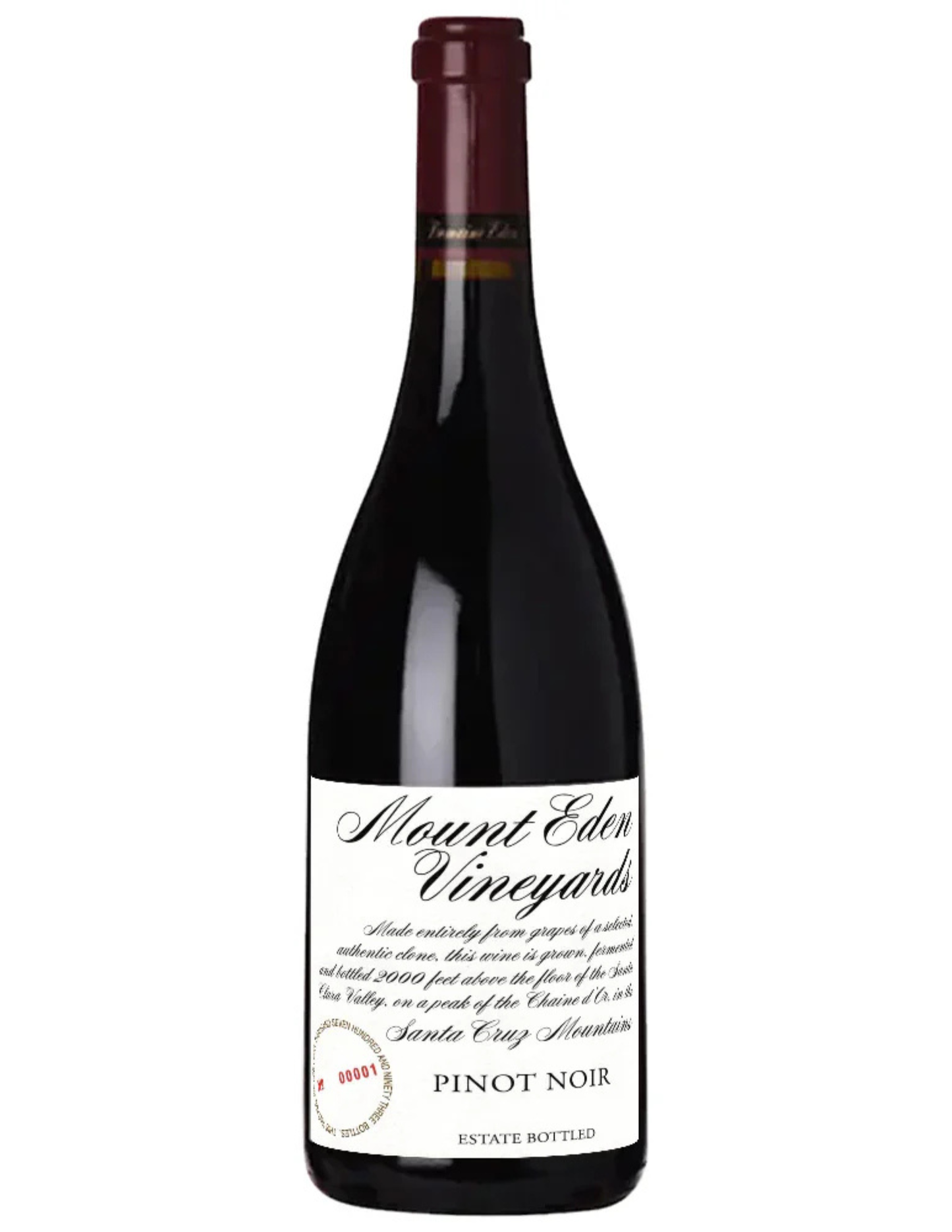 Mount Eden Estate Pinot Noir Santa Cruz Mountains California 2021