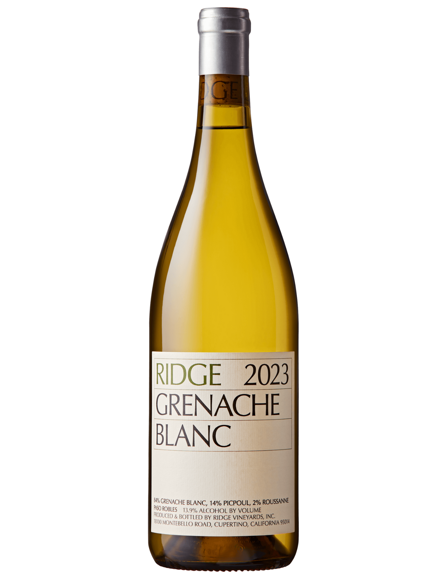 Ridge Vineyards Grenache Blanc Paso Robles California 2022
