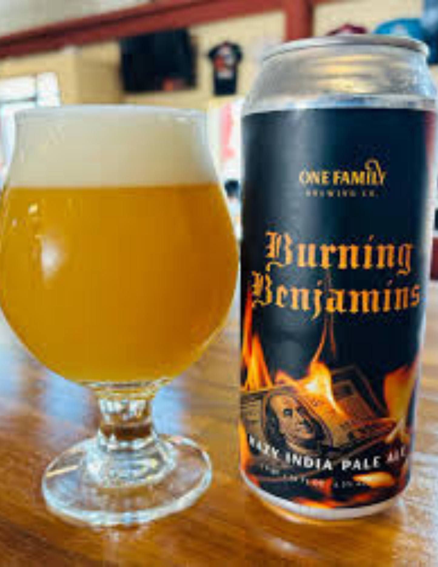 One Family Brewing Burning Benjamins Hazy IPA Virginia 4 pack