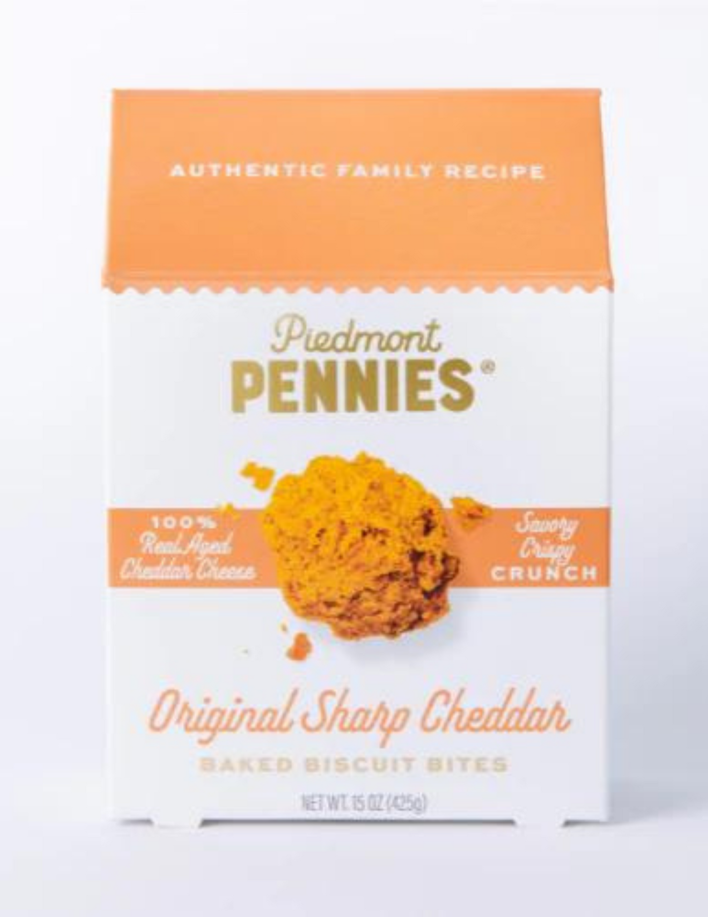 Piedmont Pennies Original Sharp Cheddar Baked Biscuit Bites