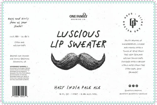 One Family Brewing Luscious Lip Sweater IPA 4 pack