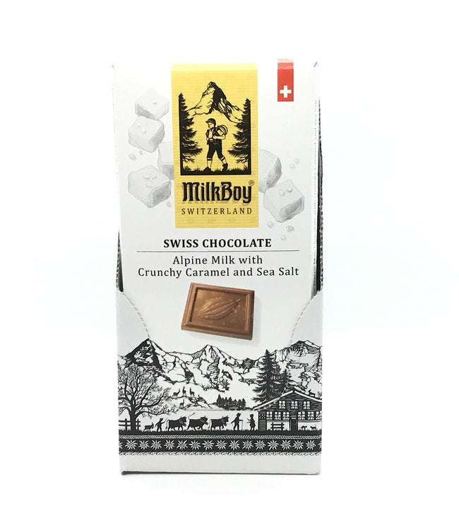 Milkboy Chocolates Crunchy Caramel and Sea Salt 3.5 oz bar